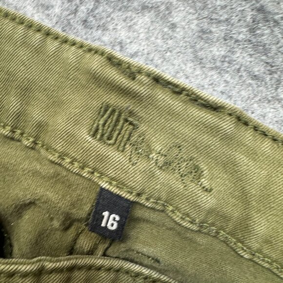 Kut from the Kloth Jeans Womens Size 16 Green Straight Denim Cotton Stretch - Picture 4 of 11